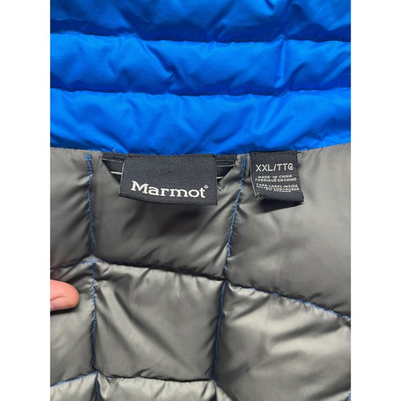 Marmot Men's Blue Puffer Vest Full Zip 700Fill Size XXL TTG - Picture 9 of 12